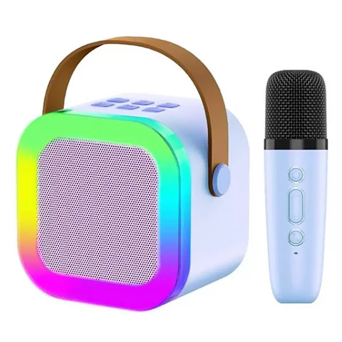 Parlante Portátil Bluetooth Recargable Karaoke con Micrófono Inalámbrico K12