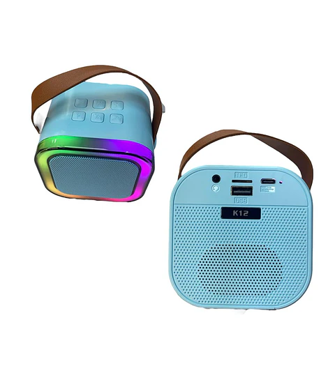 Parlante Portátil Bluetooth Recargable Karaoke con Micrófono Inalámbrico K12