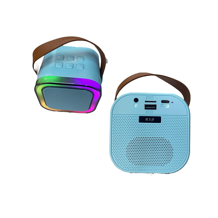 Parlante Portátil Bluetooth Recargable Karaoke con Micrófono Inalámbrico K12 2