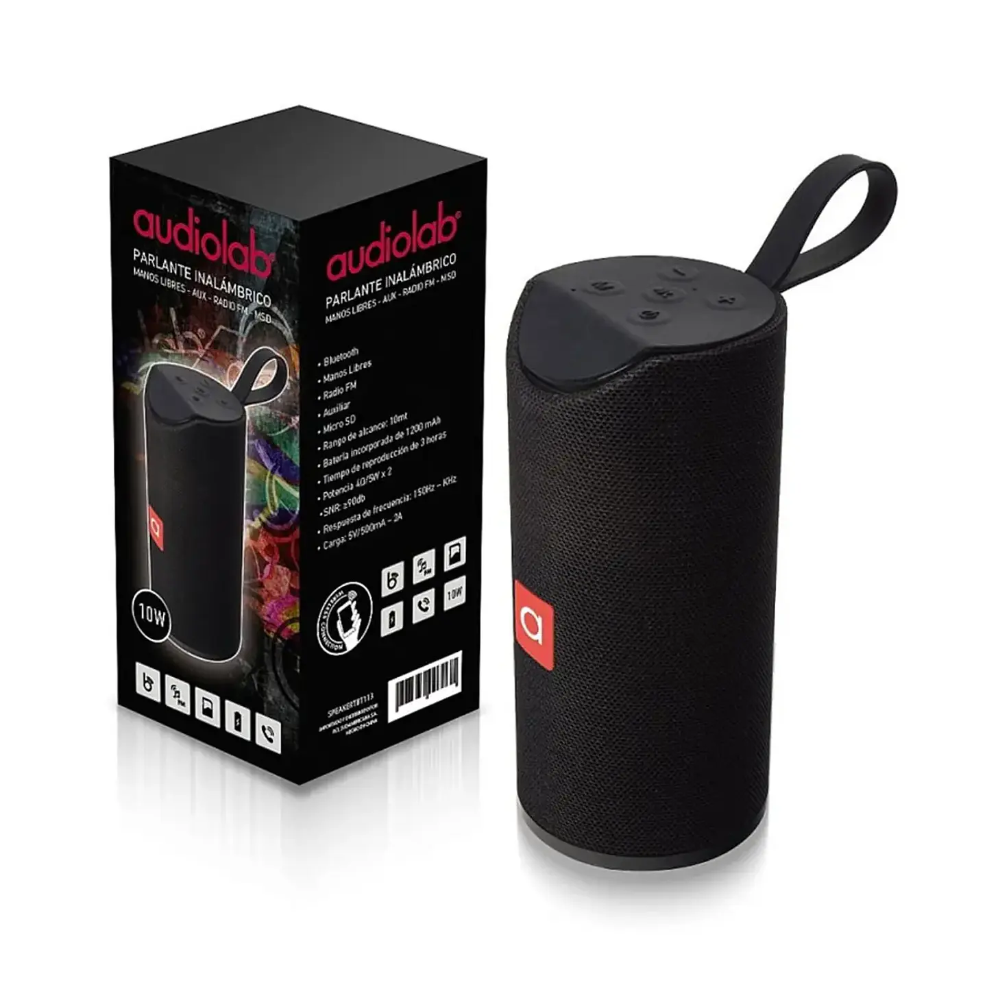 Parlante Portátil Bluetooth Recargable 10W Audiolab BT113N 2