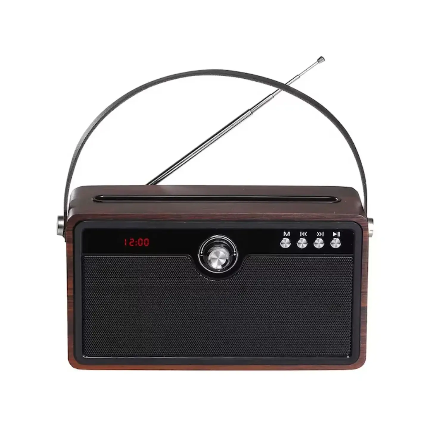 Parlante Portátil Recargable Bluetooth Tipo Retro Madera Audiolab BT9819 1