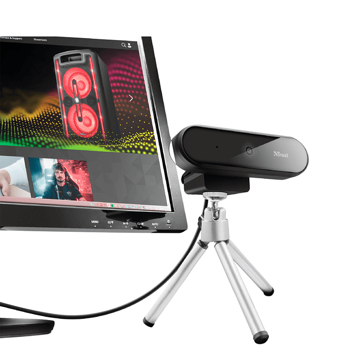 Web Cam Full HD con Auto Focus + Trípode Trust Tyro 4