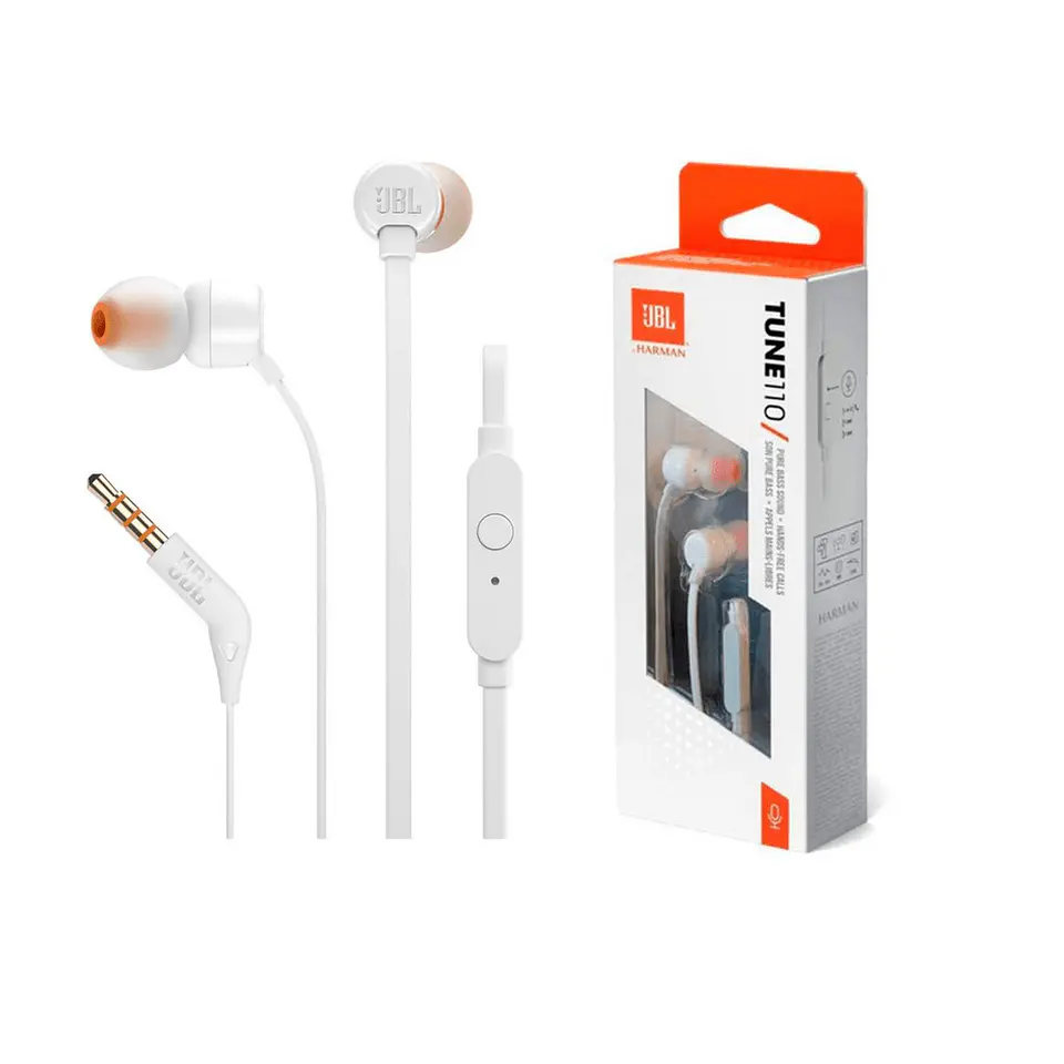 Audífonos In-Ear con Cable JBL T110 Blanco 3
