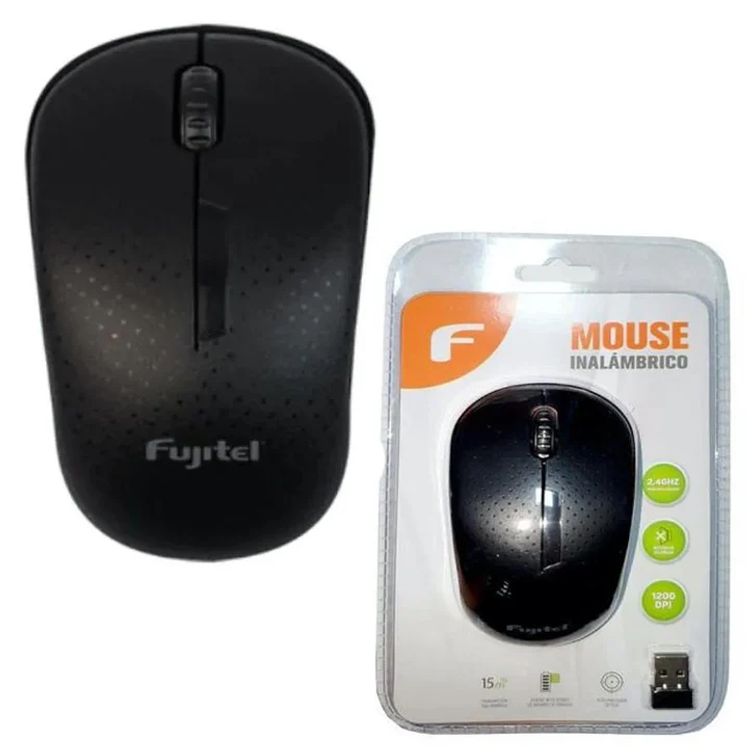 Mouse Inalámbrico 1200 DPI Fujitel Negro 2