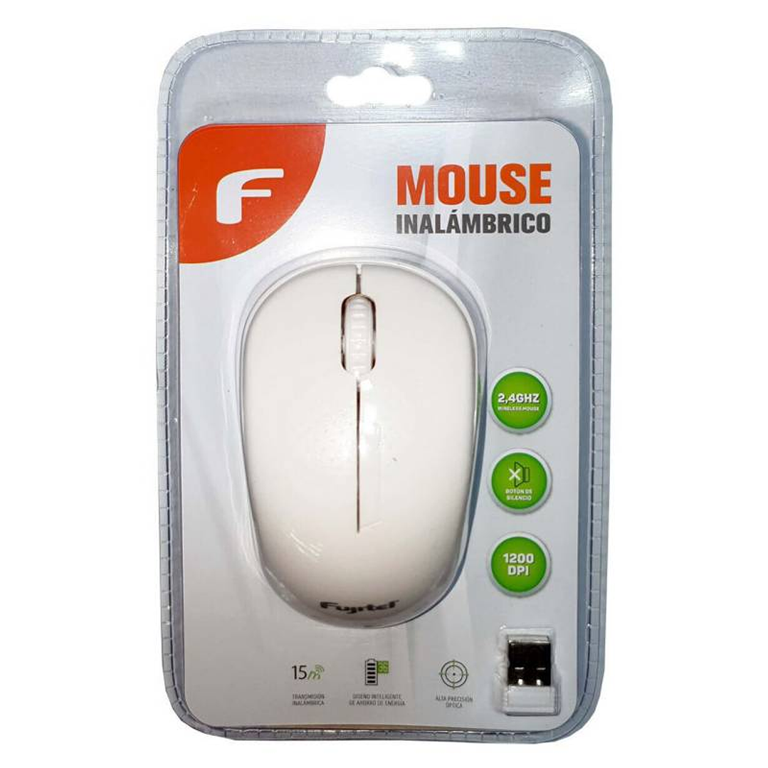 Mouse Inalámbrico 1200 DPI Fujitel Blanco 2