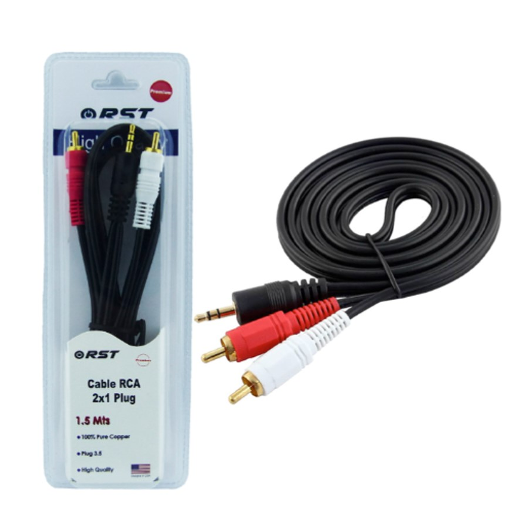 Cable RCA 2X1 1.5Mts RST 2