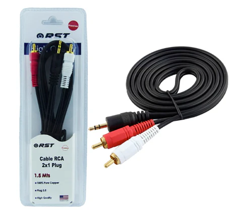 Cable RCA 2X1 1.5Mts RST