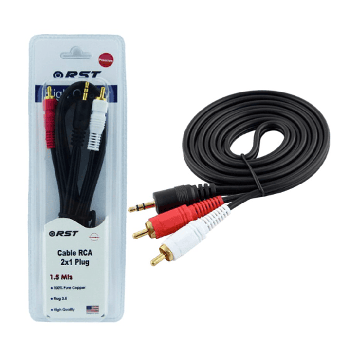 Cable RCA 2X1 1.5Mts RST 2