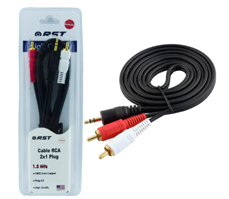 Cable RCA 2X1 1.5Mts RST 2