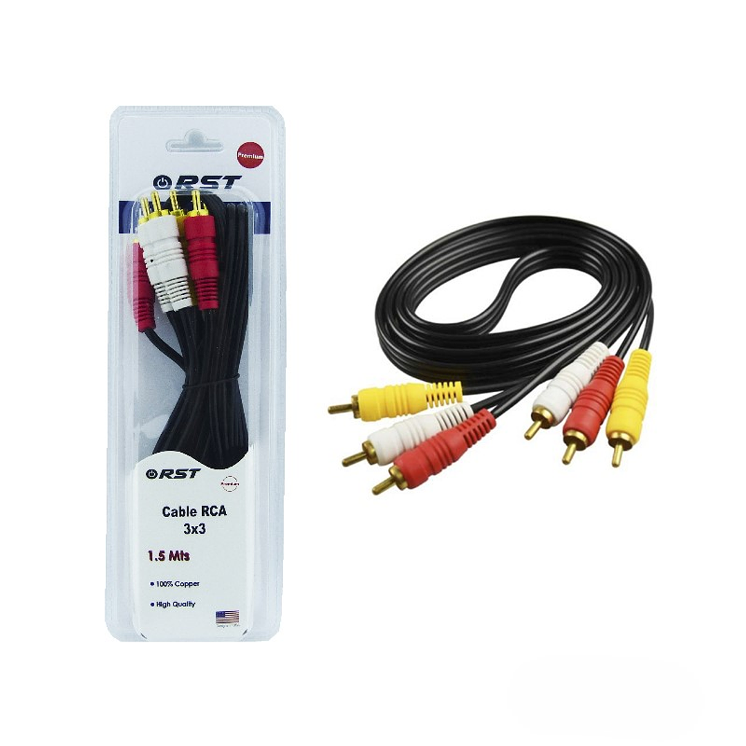 Cable RCA 3X3 1.5Mts RST 2