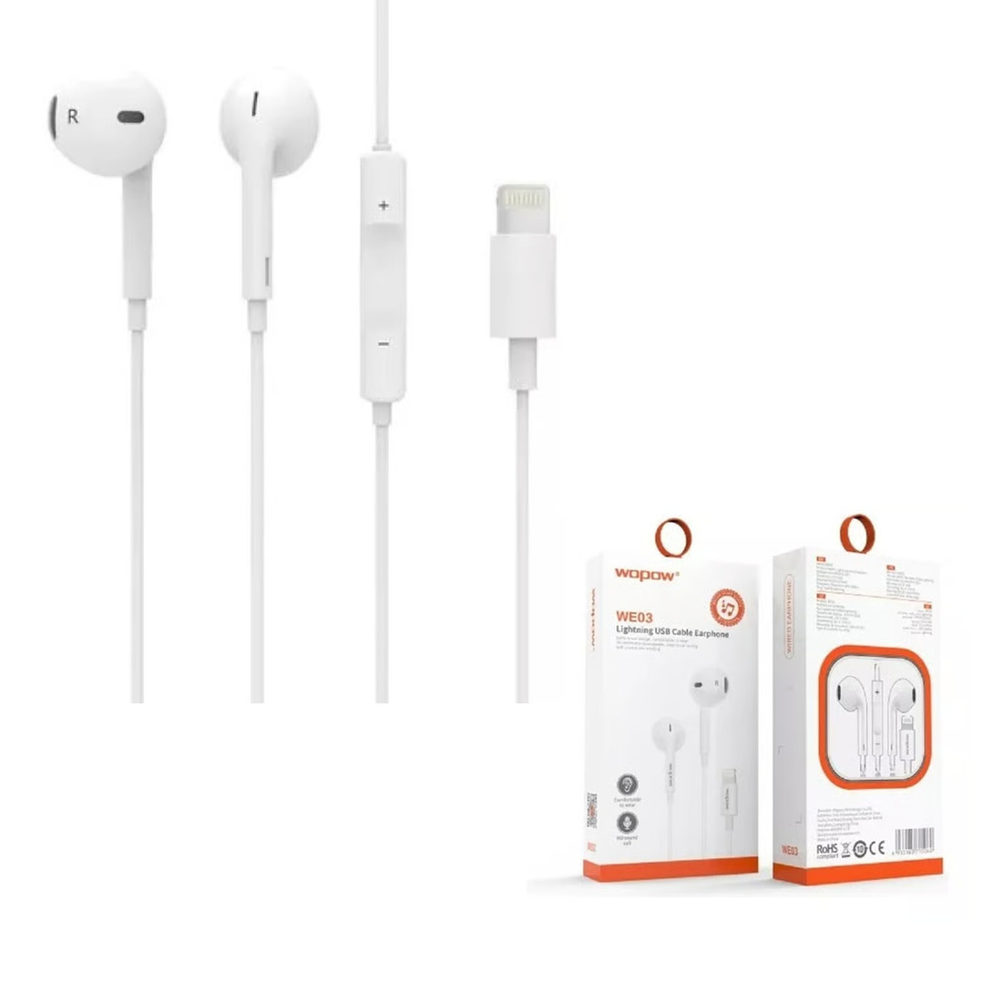 Audífonos In-Ear con Cable Lightning para IPhone WE03 2