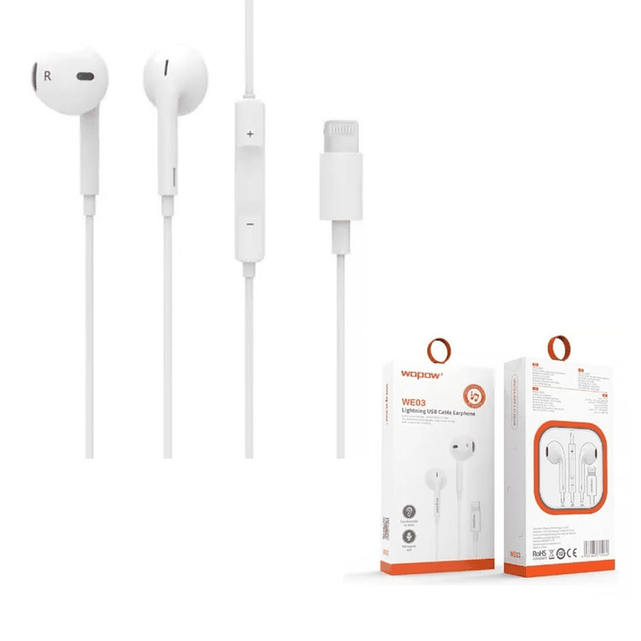Audífonos In-Ear con Cable Lightning para IPhone WE03 2