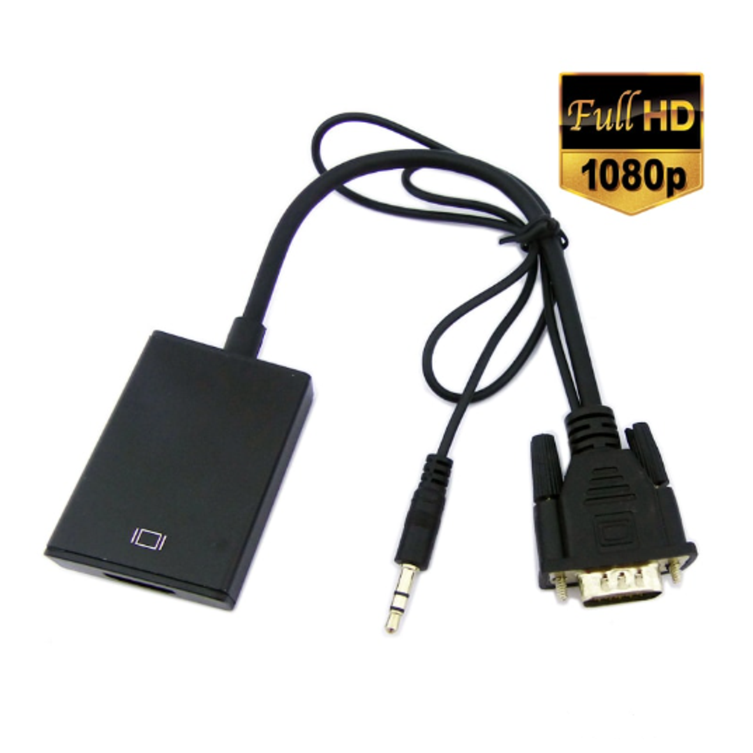 Conversor de Video VGA a HDMI con Audio y alimentación USB 1