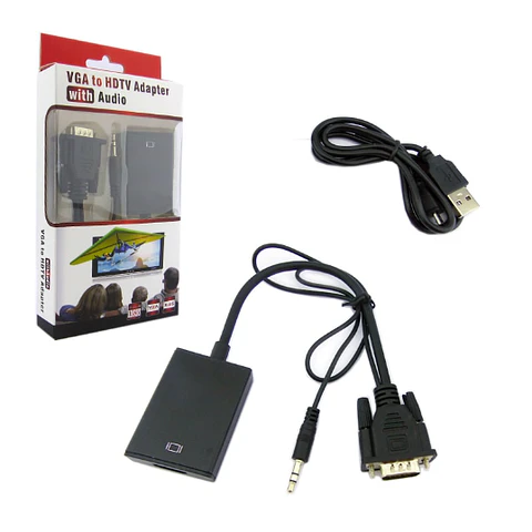 Conversor de Video VGA a HDMI con Audio y alimentación USB