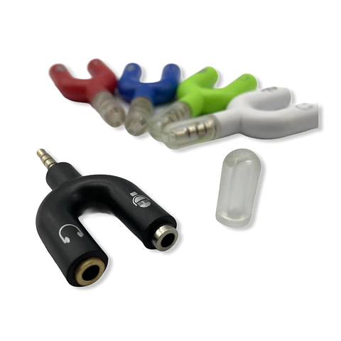 Adaptador Micrófono y Audífono Hembra a Jack 3.5mm