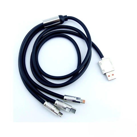 Cable de Carga Rápida 120W 6.0A 3 en 1 Micro-Tipo C- Lightning