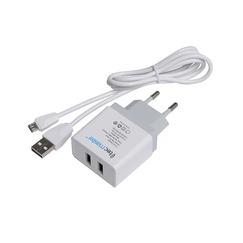 Cargador de Pared con Cable Micro USB Tecmaster TM-CH-WU2