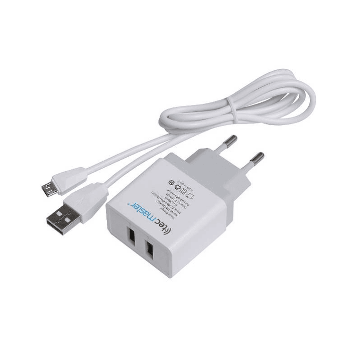 Cargador de Pared con Cable Micro USB Tecmaster TM-CH-WU2 2