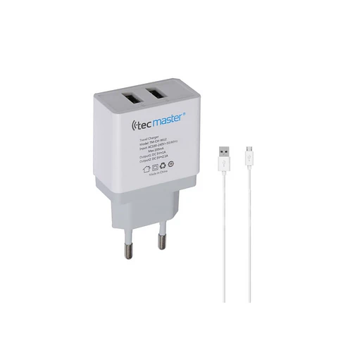 Cargador de Pared con Cable Micro USB Tecmaster TM-CH-WU2