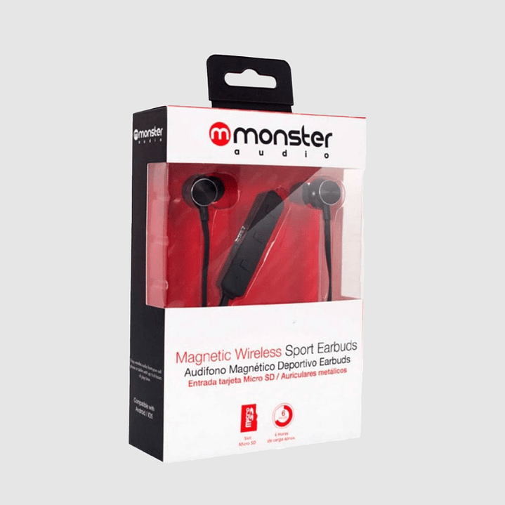 Audífonos In-Ear Bluetooth Monster 718BK Negros 3