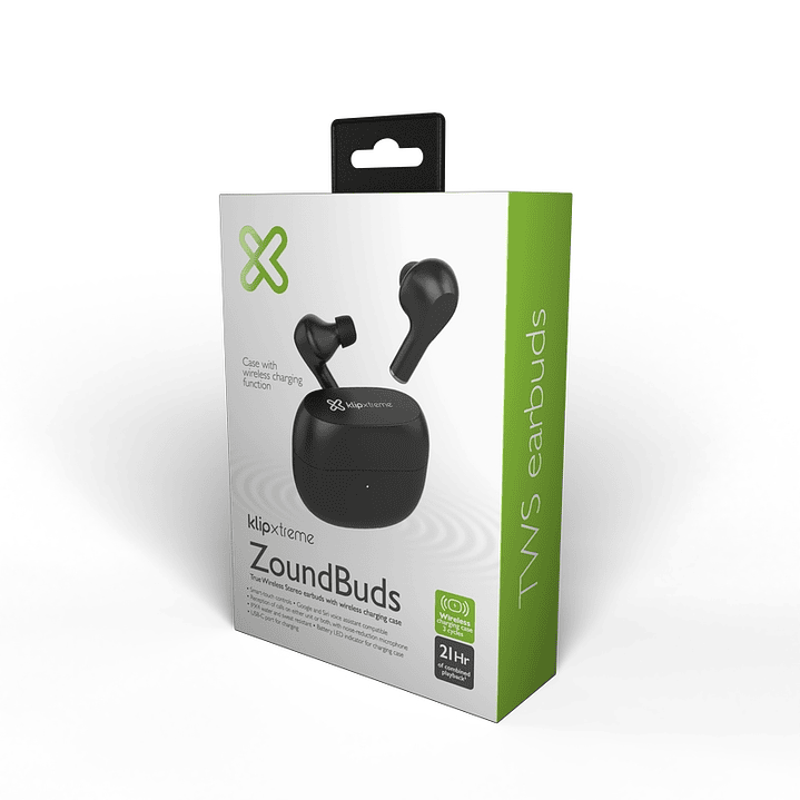 Audífonos In-Ear TWS Klipxtreme ZoundBuds KTE-250BK 5