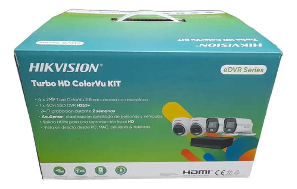 Kit Camaras De Seguridad + Dvr 4ch Hikvision 300gb Ssd 4