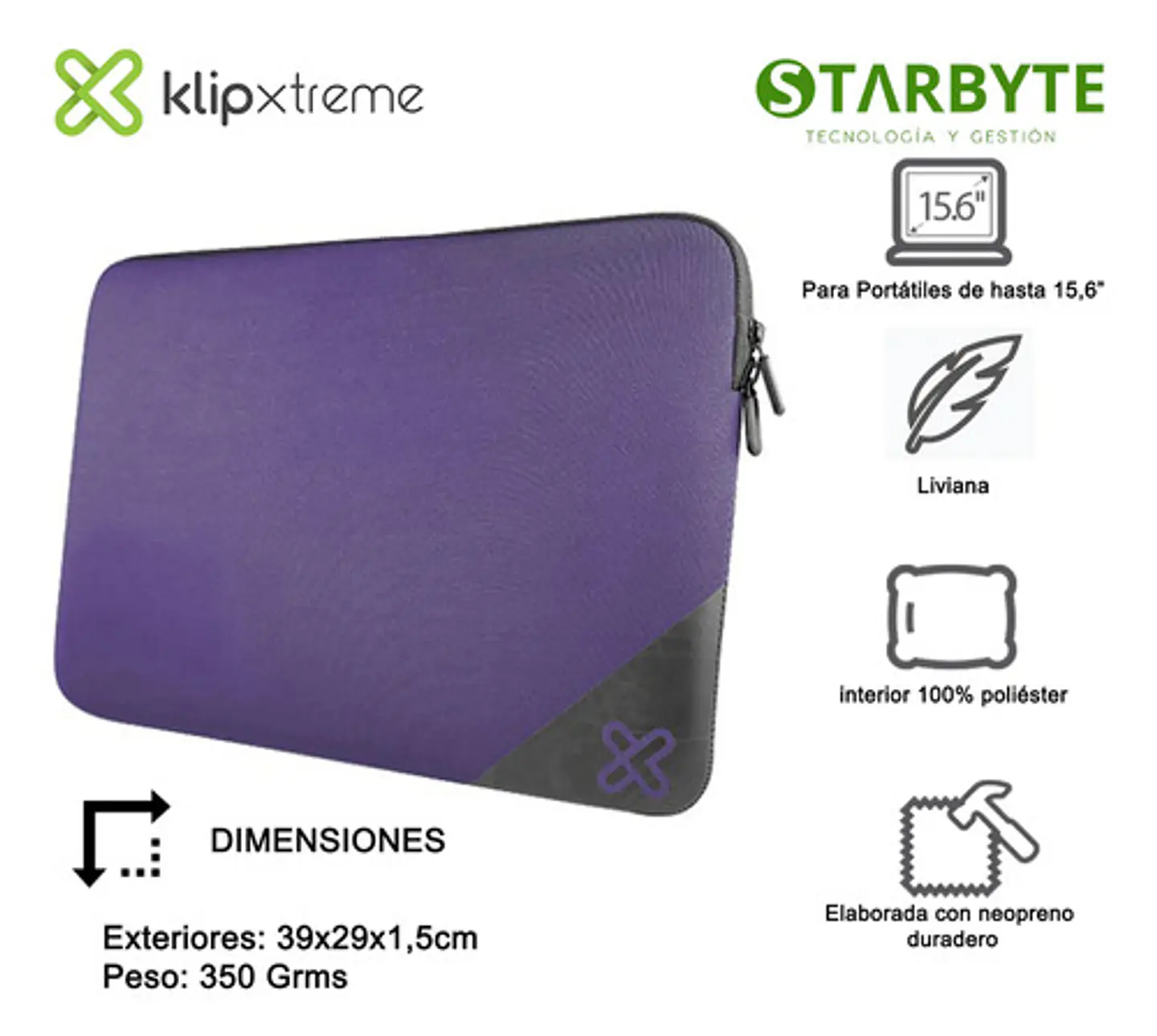 Funda De Notebook Klipxtreme Neo Active Hasta 16 Pulgadas 9