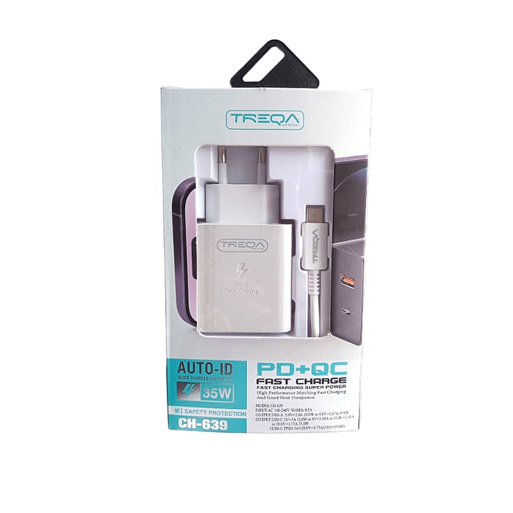 Cargador Completo Tipo C a Tipo C 35W PD+QC CH-639 2