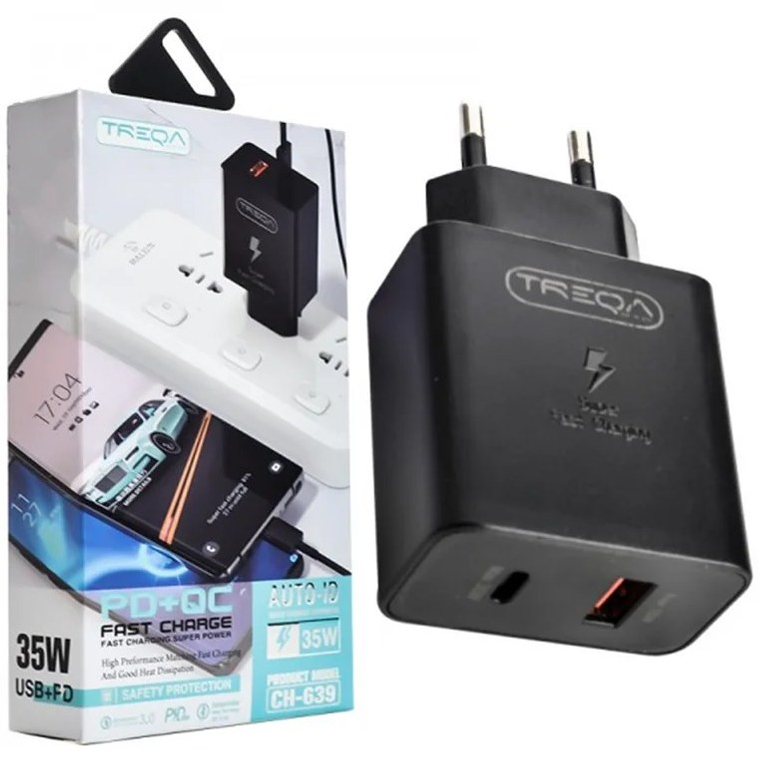 Cargador Completo Tipo C a Tipo C 35W PD+QC CH-639 1