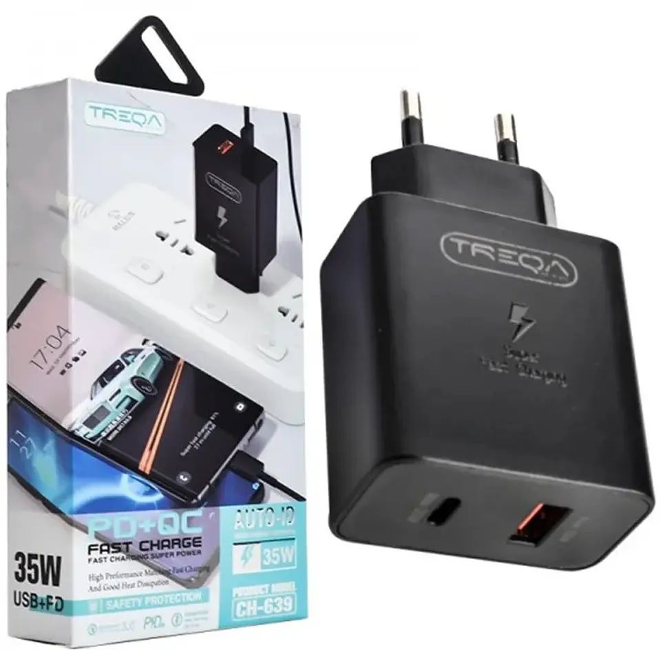 Cargador Completo Tipo C a Tipo C 35W PD+QC CH-639 1