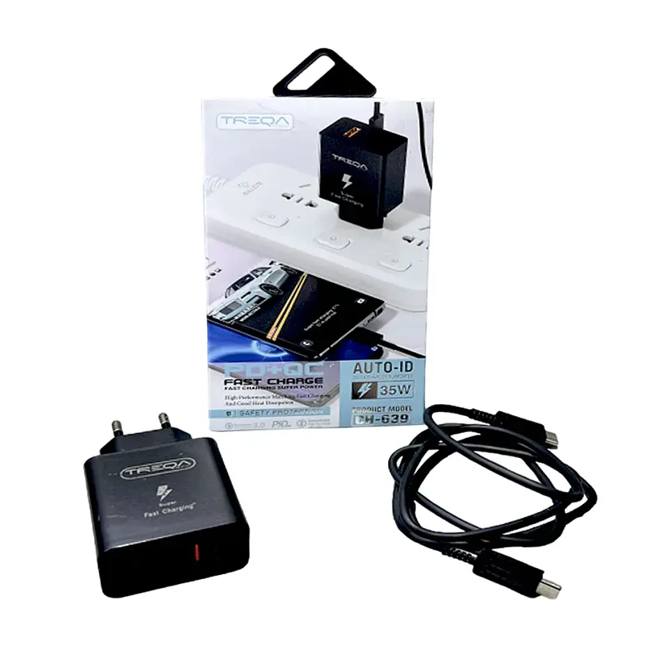Cargador Completo Tipo C a Tipo C 35W PD+QC CH-639 5