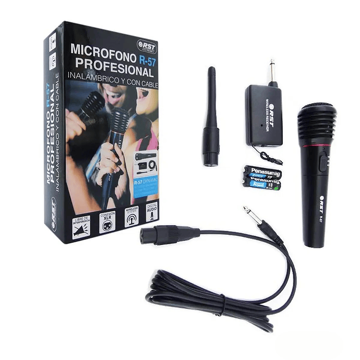 Micrófono Inalámbrico e Alámbrico RST R-57 4