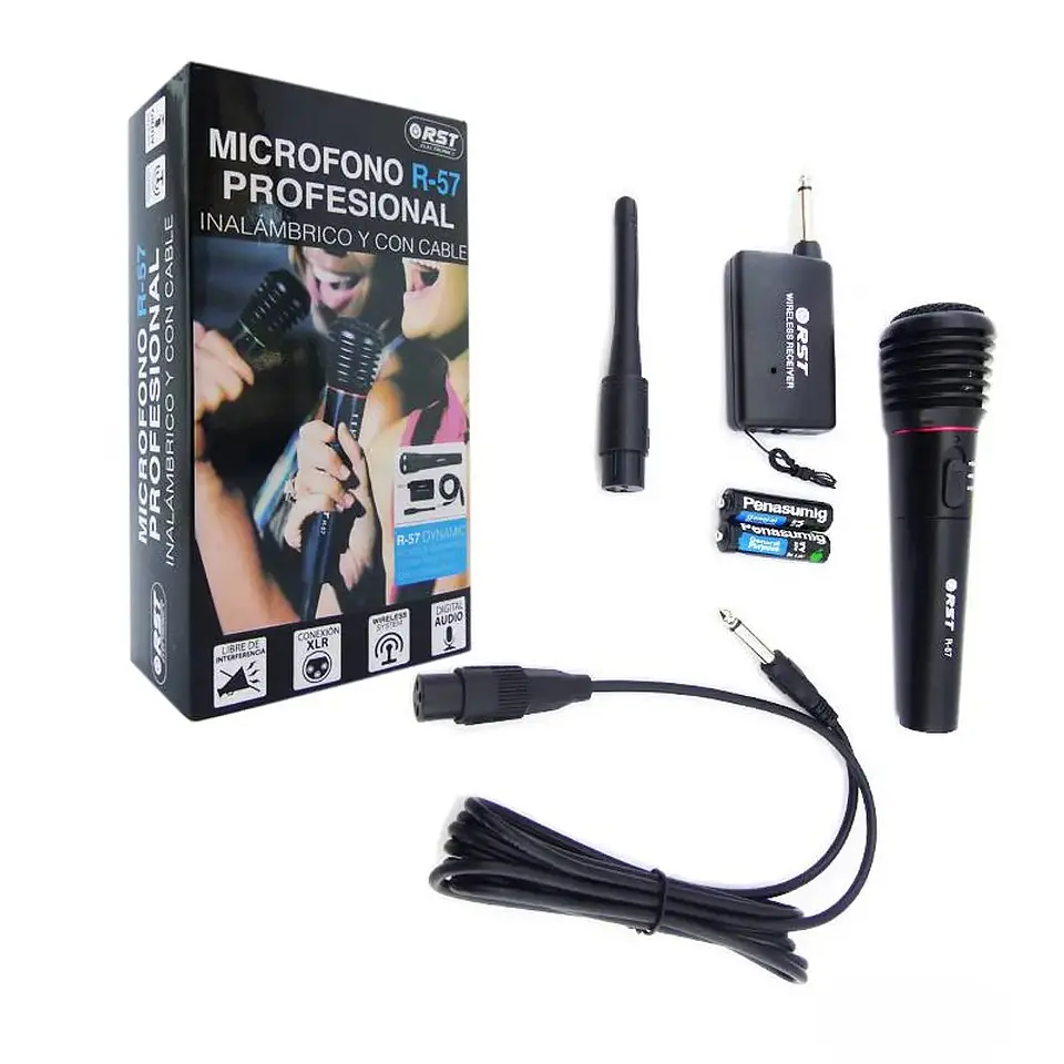 Micrófono Inalámbrico e Alámbrico RST R-57 4