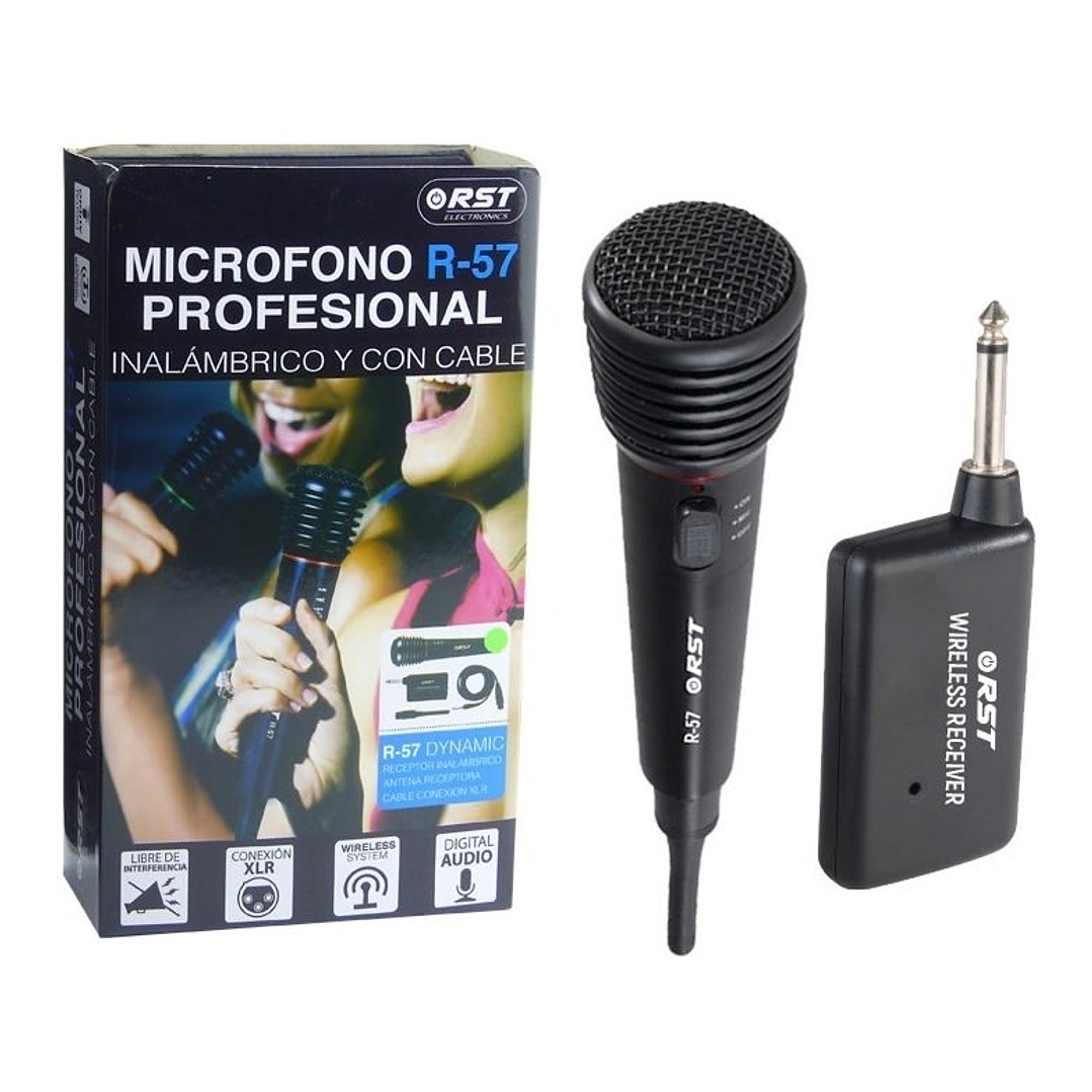Micrófono Inalámbrico e Alámbrico RST R-57 2
