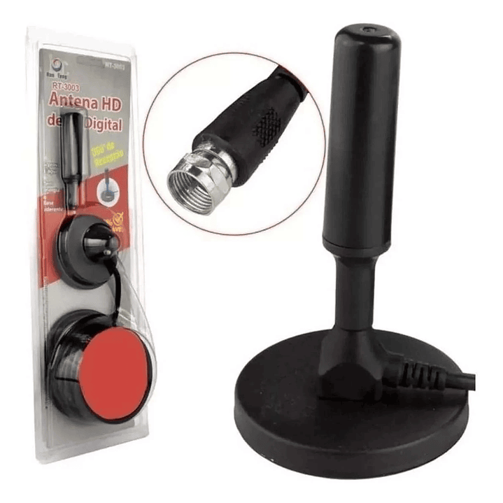 Antena TVD Coaxial Full HD Interior Base Magnetica HD-3003 2