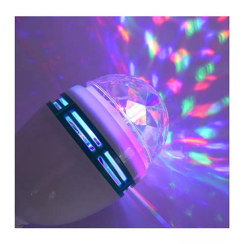 Lampara Led Mini Party Light con Base Giratoria y RGB