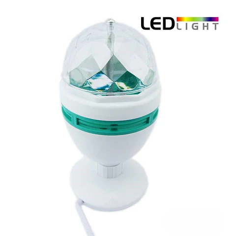 Lampara Led Mini Party Light con Base Giratoria y RGB