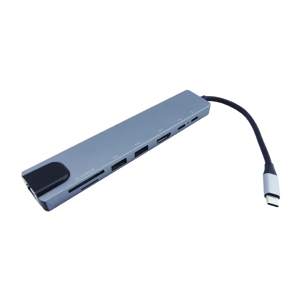 Hub USB Tipo C 8 en 1 con HDMI y RJ45 2