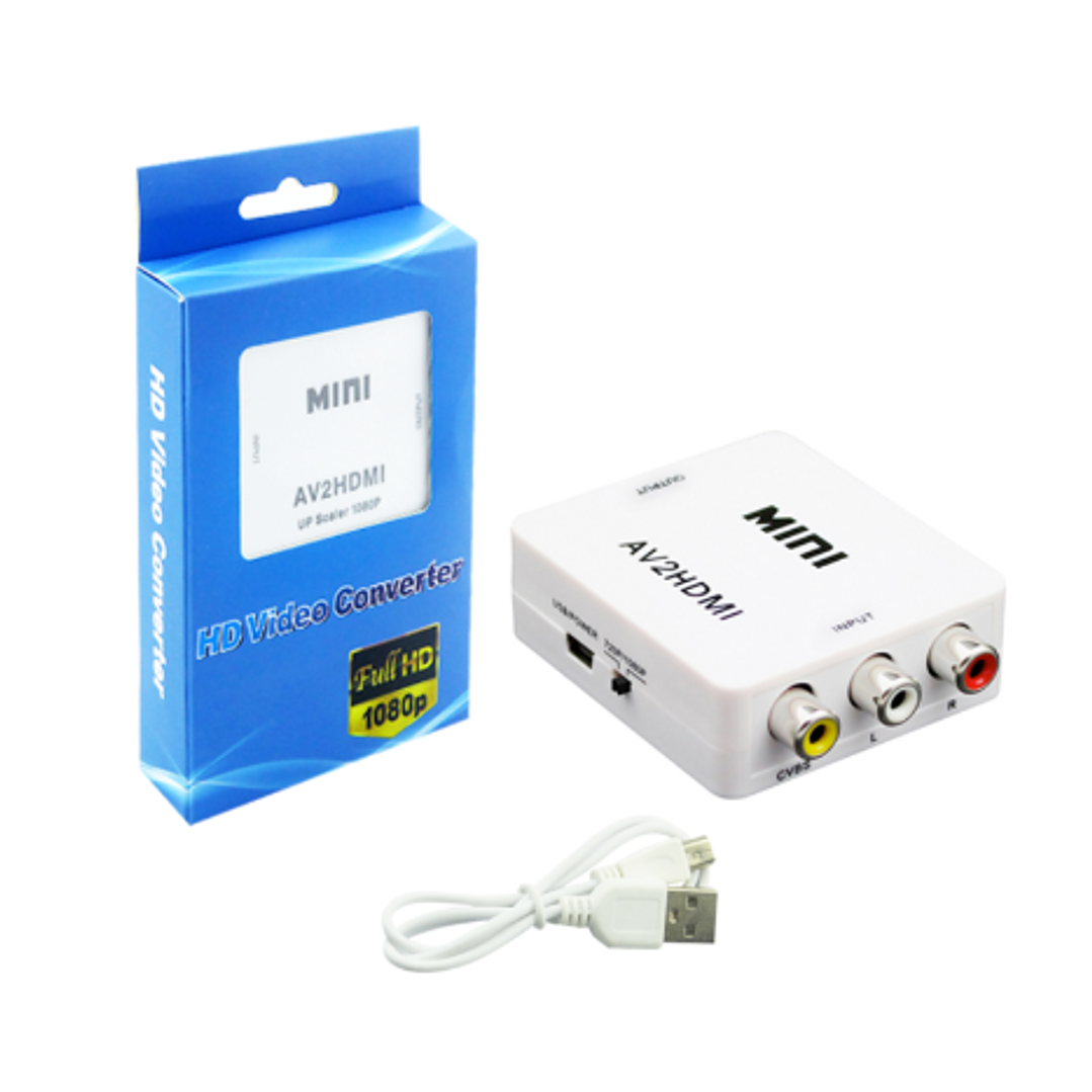 Convertidor de Imagen de RCA a HDMI 1080P 3