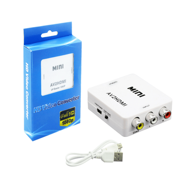 Convertidor de Imagen de RCA a HDMI 1080P 3