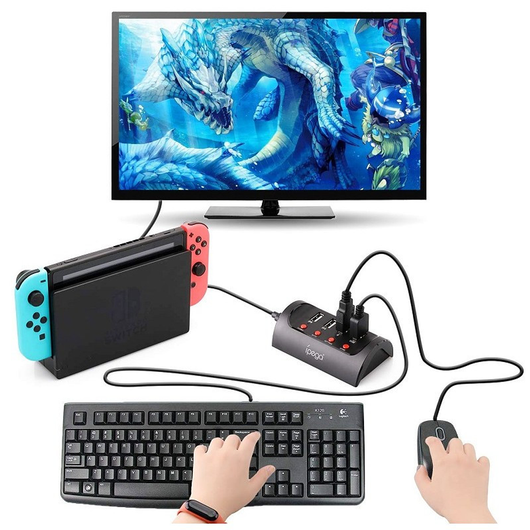 Adaptador Ipega Teclado y Mouse para PS4 y Nintendo Switch PG9133 4