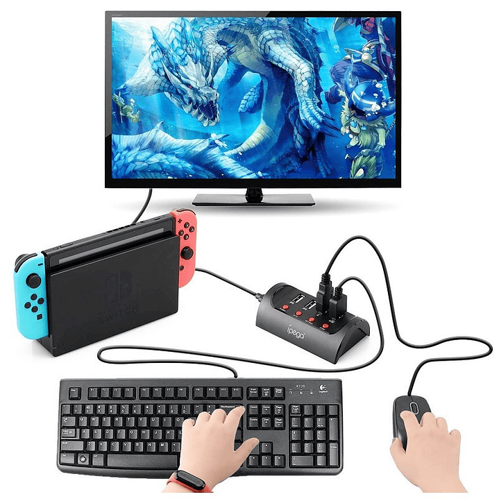 Adaptador Ipega Teclado y Mouse para PS4 y Nintendo Switch PG9133 4