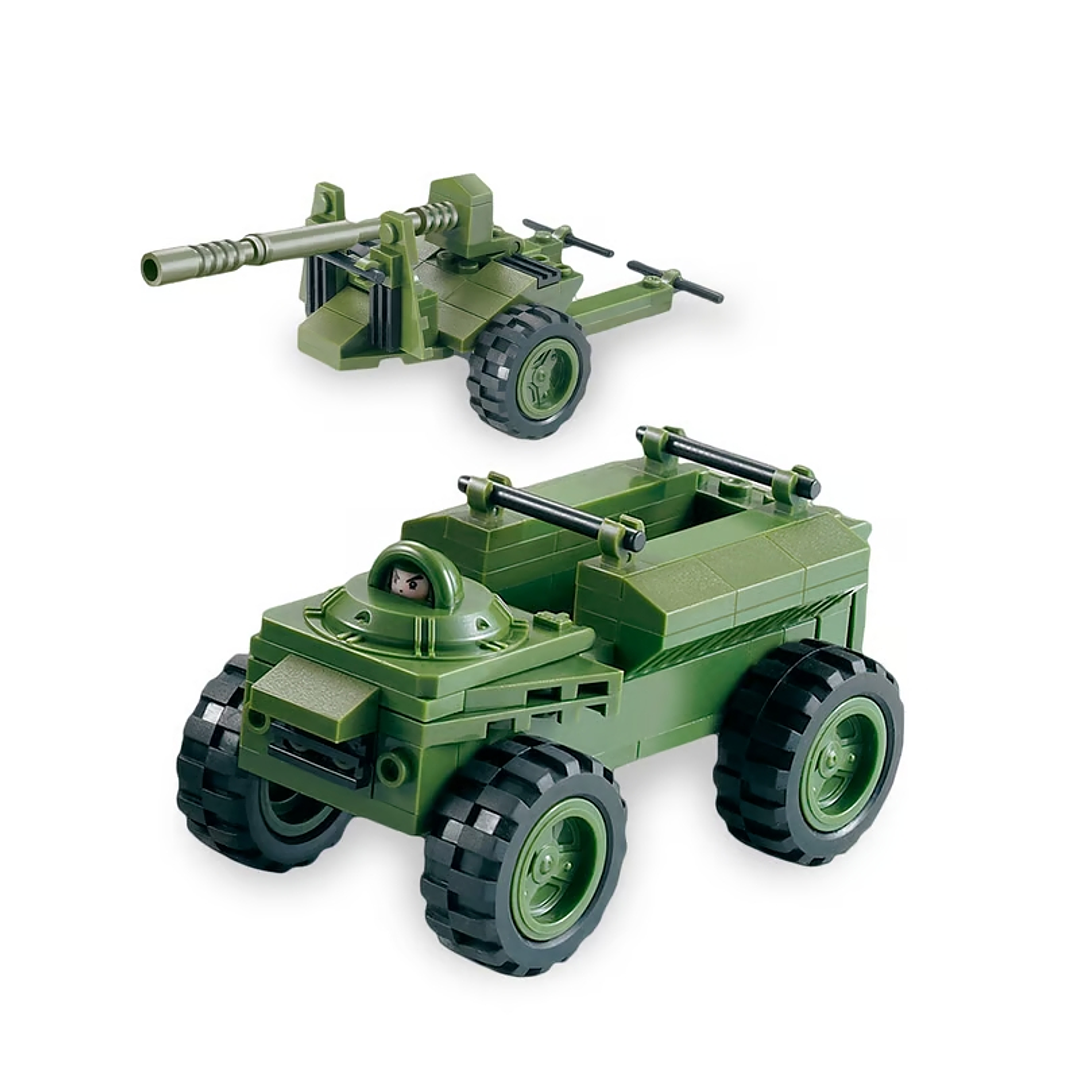 Bloques Para Construir Juguete Army 8 Wheel Tank 203 Piezas 2
