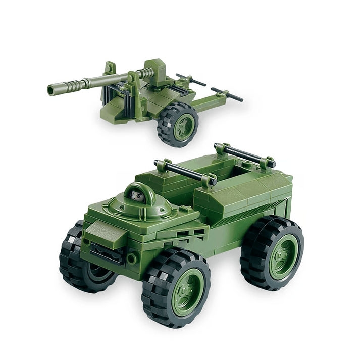 Bloques Para Construir Juguete Army 8 Wheel Tank 203 Piezas 2