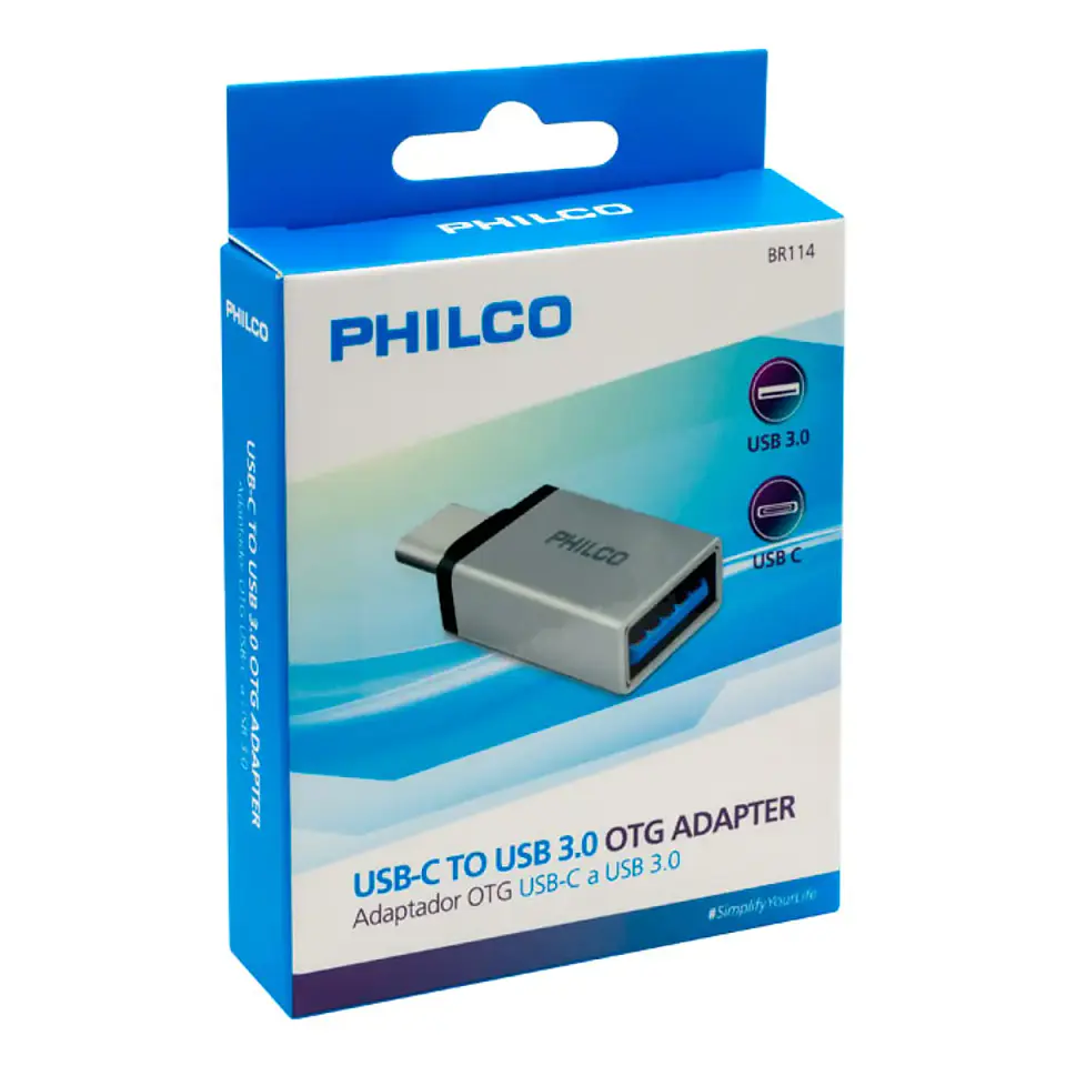 Adaptador OTG USB Hembra a Tipo C Macho Philco BR114 4