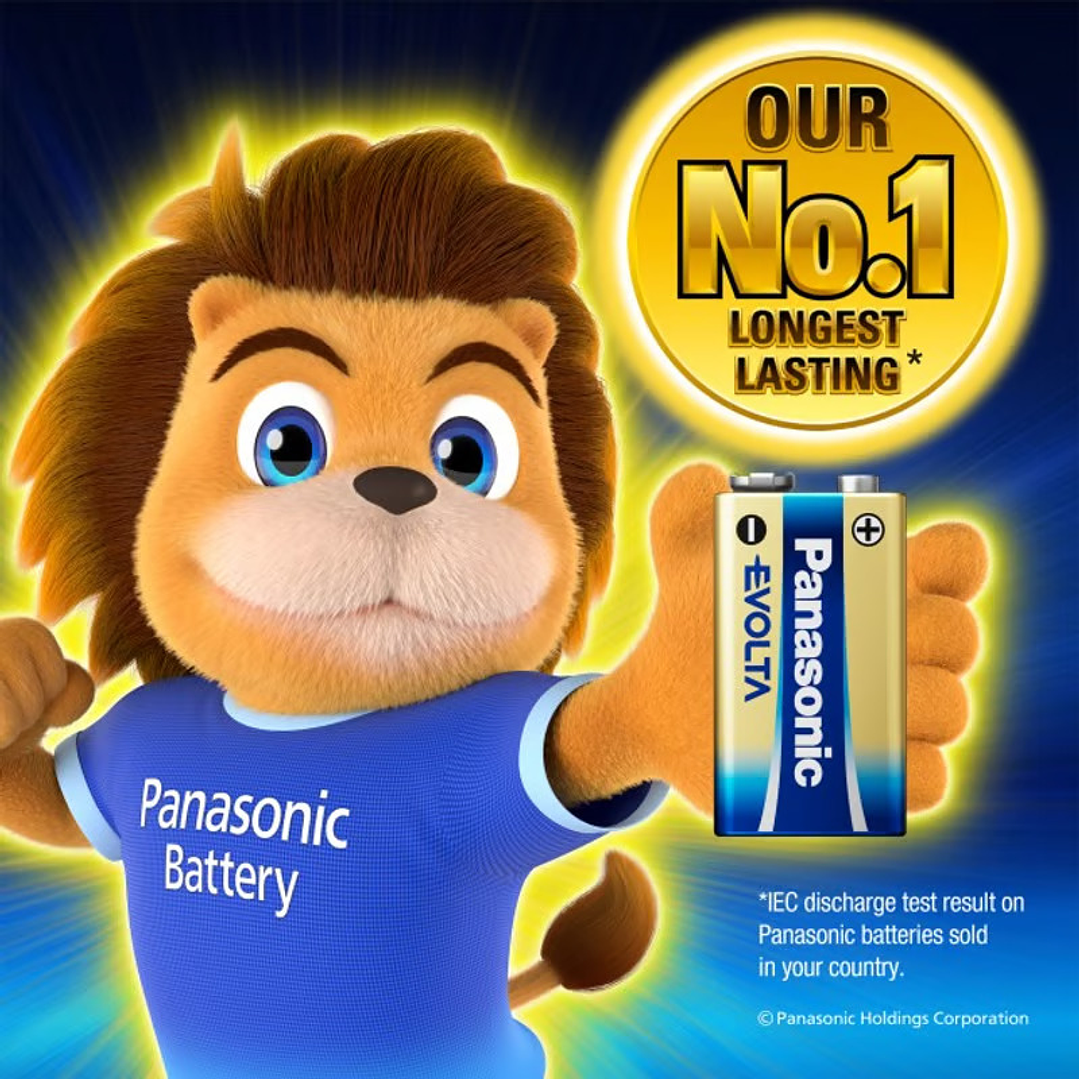 Batería 9V Alcalina Panasonic Evolta 3