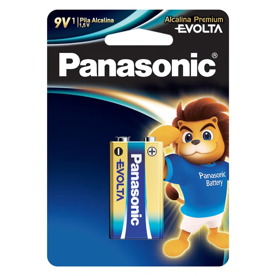 Batería 9V Alcalina Panasonic Evolta 2