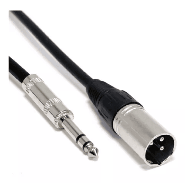 Cable Canon para Microfono XLR a Plug 6.3mm 3Mts RST 2