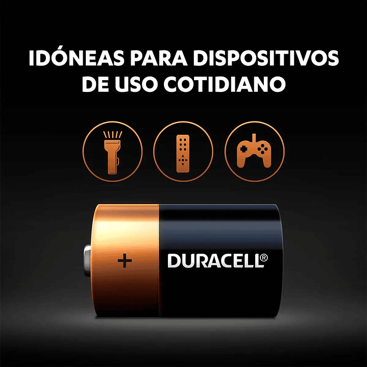 Pilas Tipo D Duracell 1.5V Por Par 4