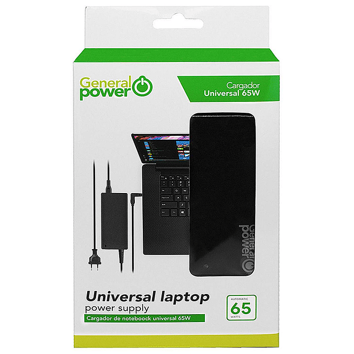 Cargador Universal de Notebooks 65W Auto ID General Power 7